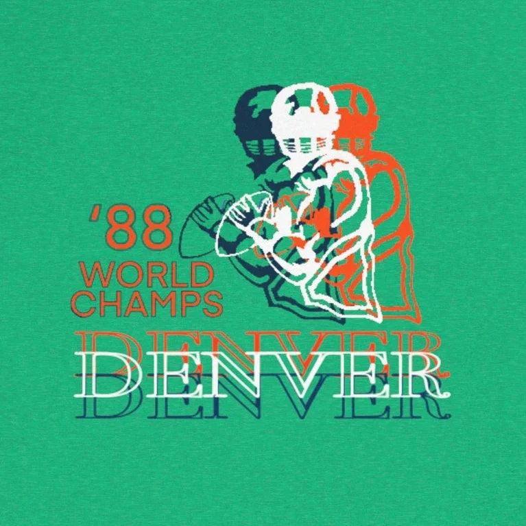 Vintage Denver Broncos Inspired 1988 World Champs