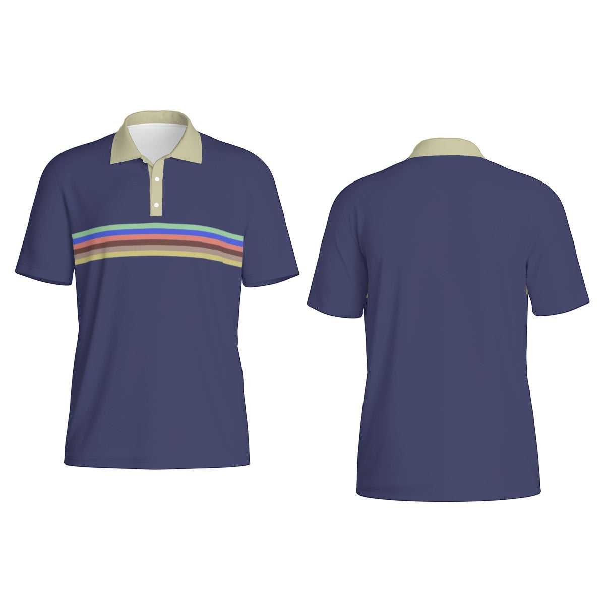 Rainbow Men's Polo Collar Jersey