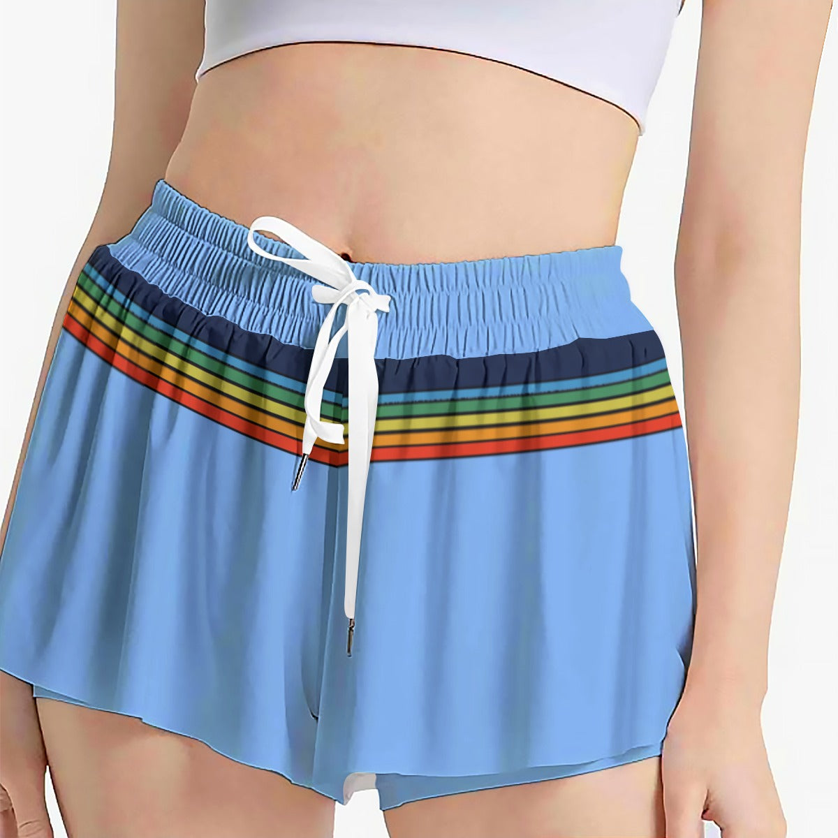 Rainbow Vintage Women's Sport Skorts With Pocket