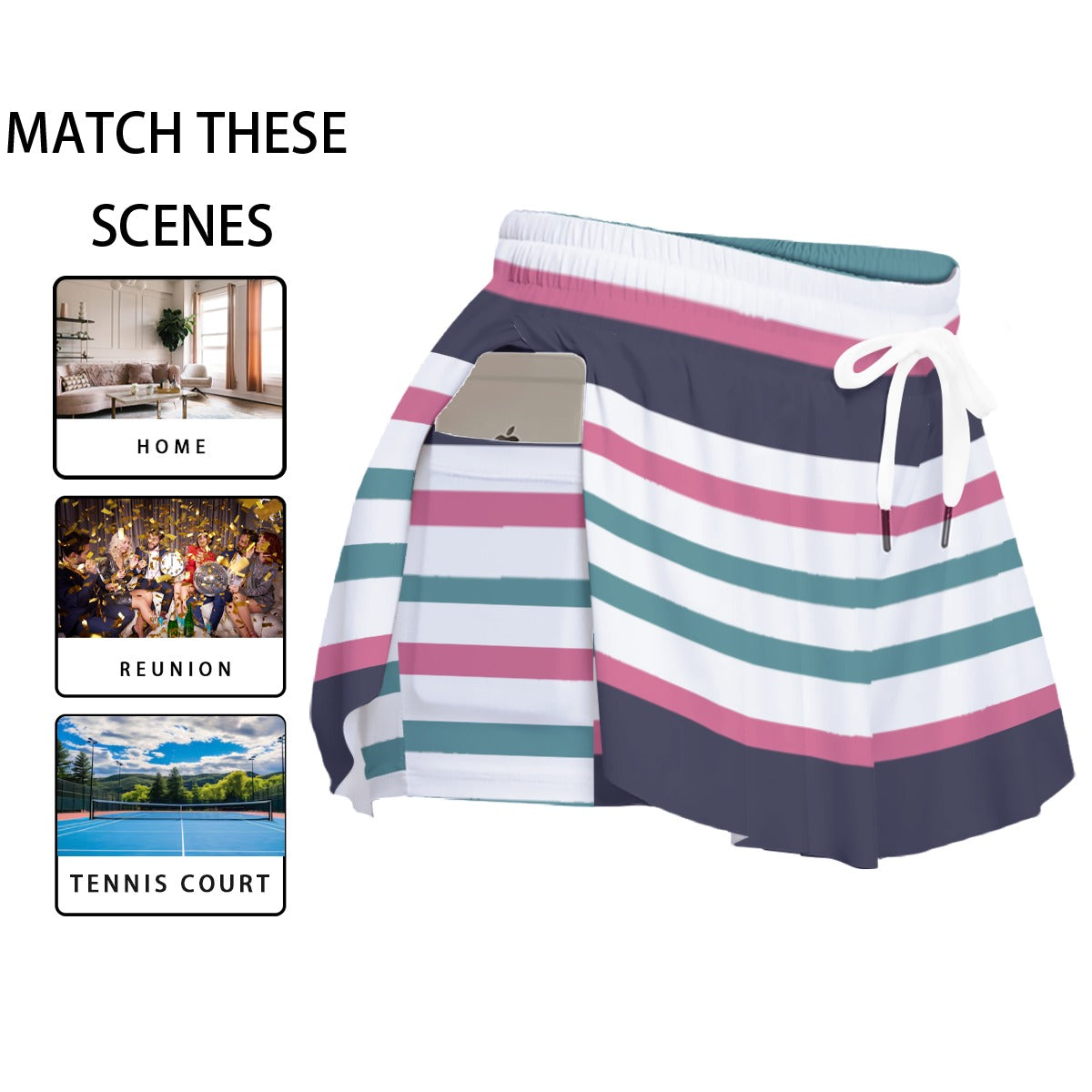 Tiger Women's Sport Skorts With Pocket