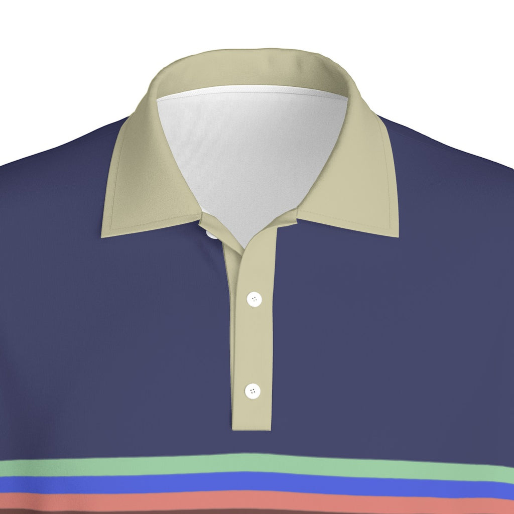 Rainbow Men's Polo Collar Jersey