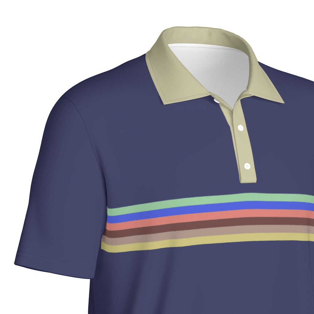 Rainbow Men's Polo Collar Jersey