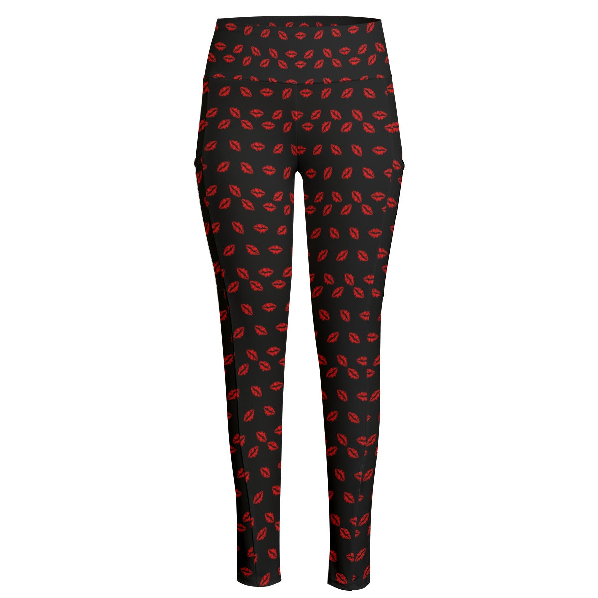 Red Hot Mama Women's High Waist Leggings With Side Pocket