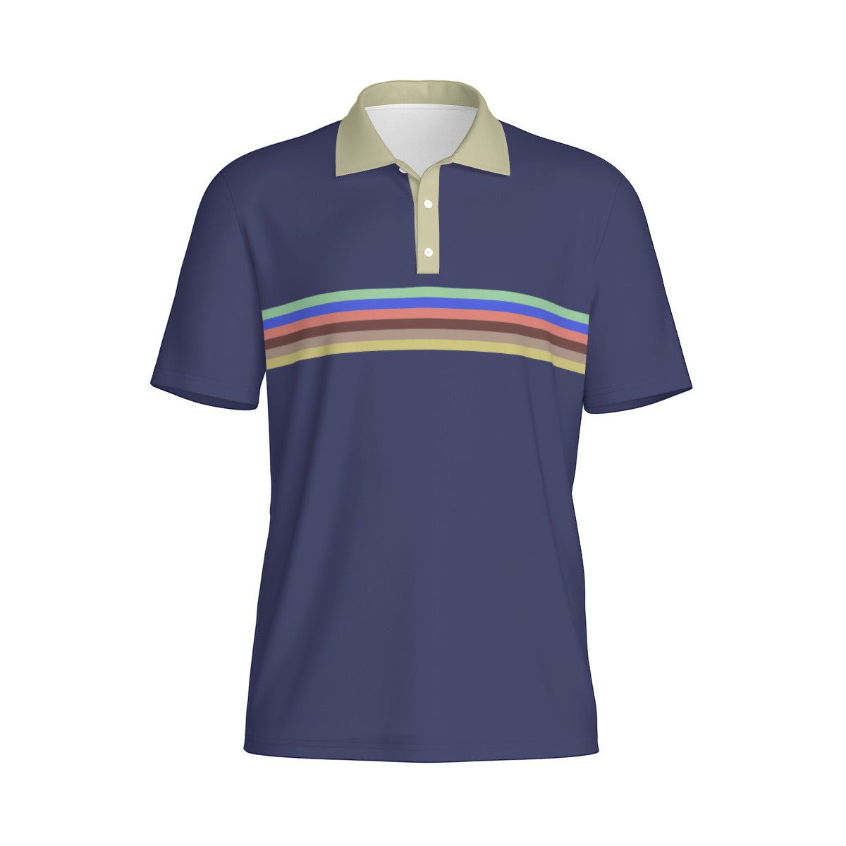 Rainbow Men's Polo Collar Jersey