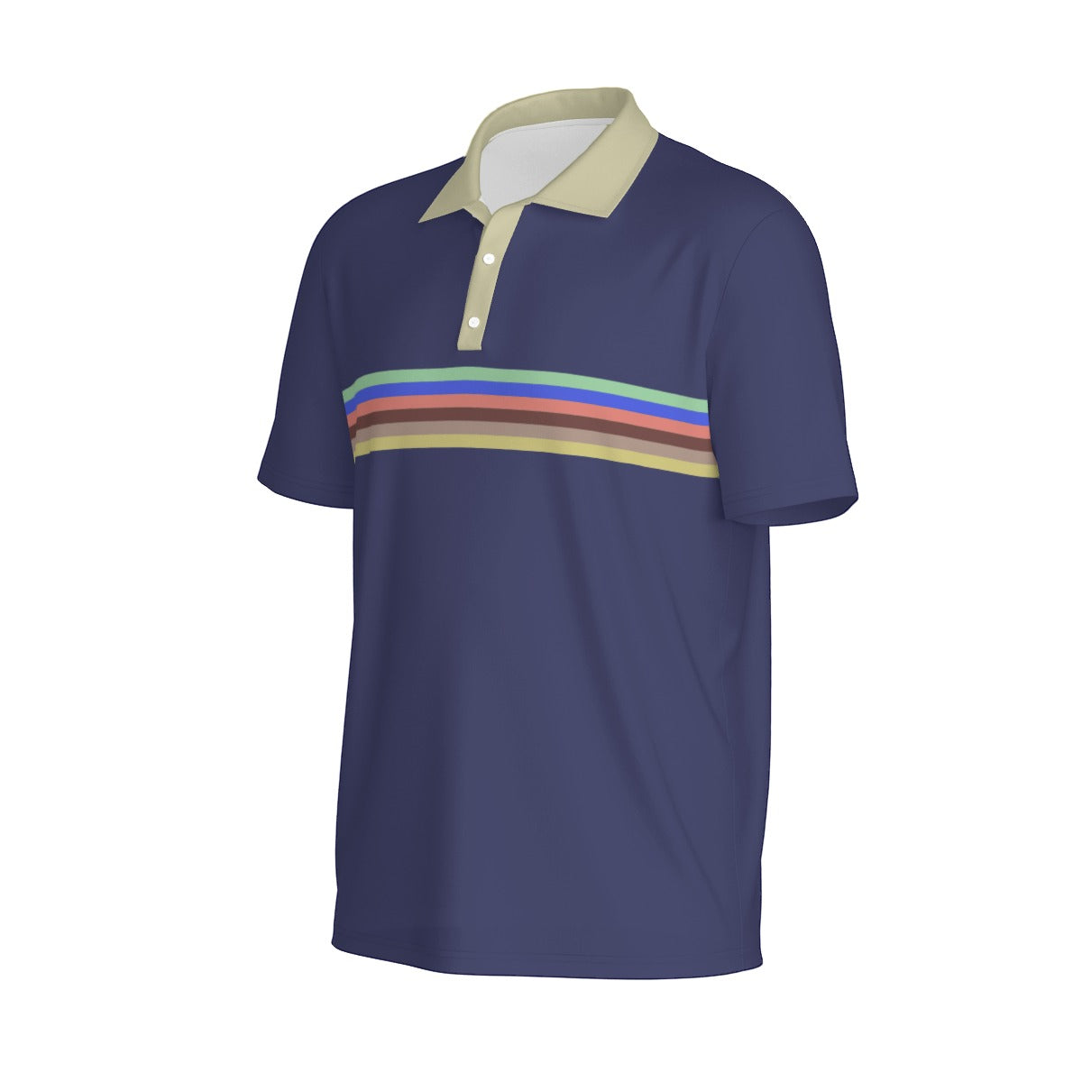 Rainbow Men's Polo Collar Jersey